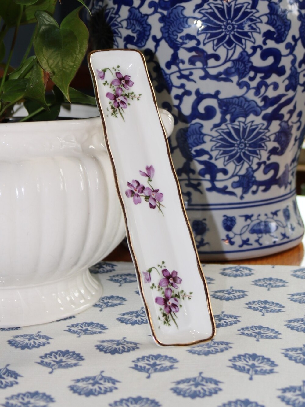 Hammersley & Co. Victorian Violets Mint Tray - Fine Bone China